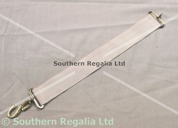 Apron Belt Extension - White with Silver fittings